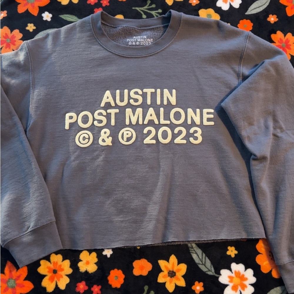 Post Malone Gray Sweatshirt SZ S